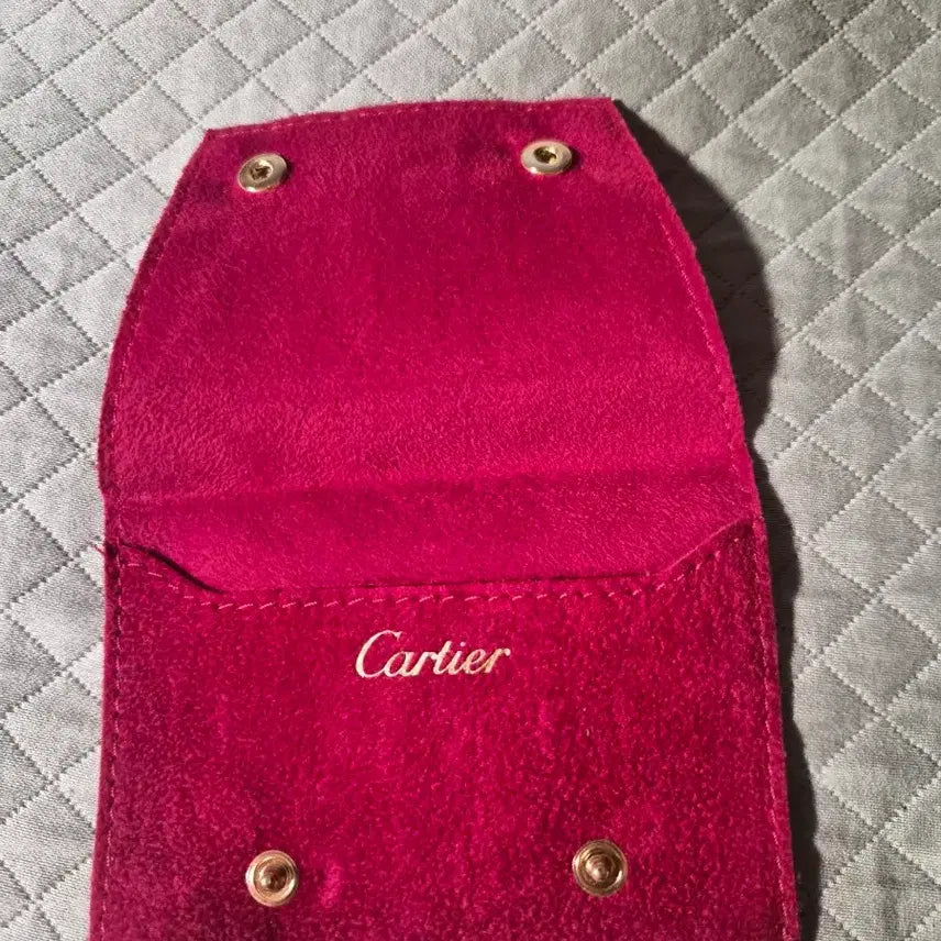 [BUNJANG] Cartier Red Velvet Pouch / 까르띠에 레드 벨벳 파우치