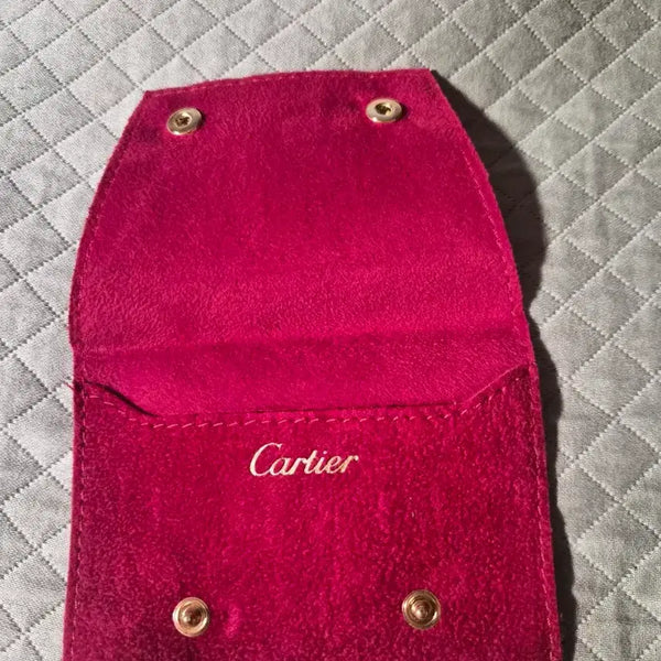 [BUNJANG] Cartier Red Velvet Pouch / 까르띠에 레드 벨벳 파우치