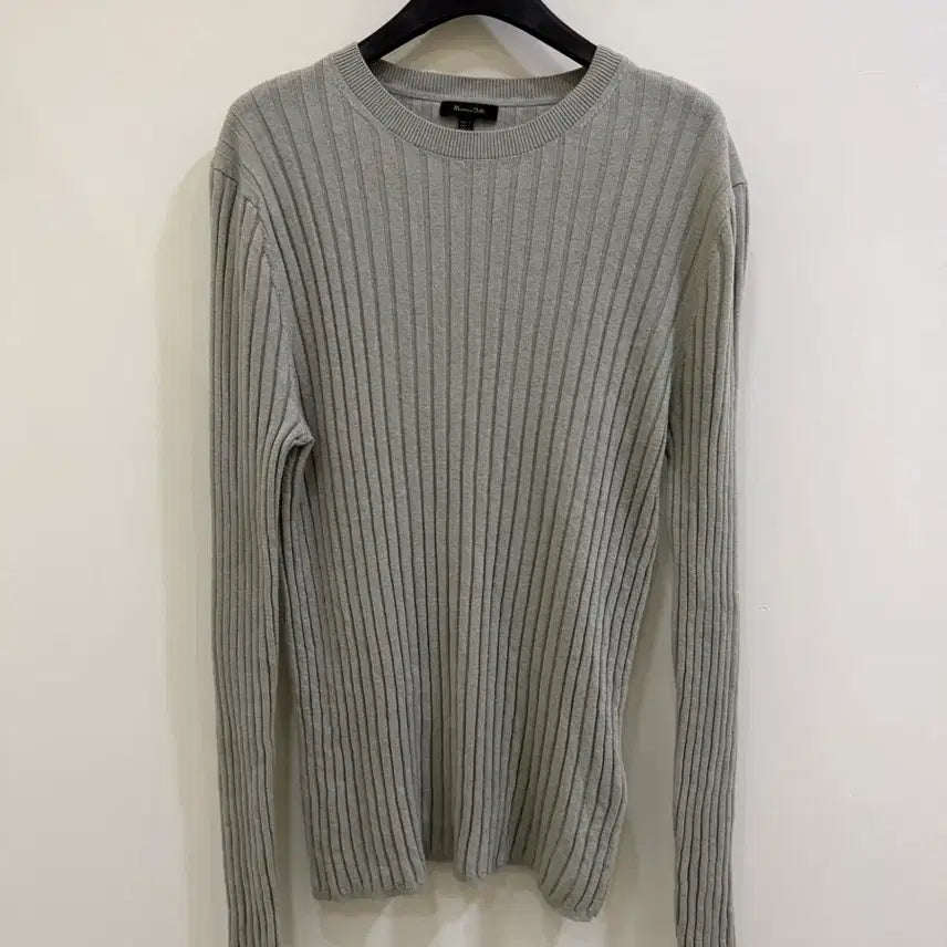 [BUNJANG] Massimo Dutti Silk Wool Blend Ribbed Knit Sweater / 정품 마시모두띠 실크 울 혼방 골지 니트
