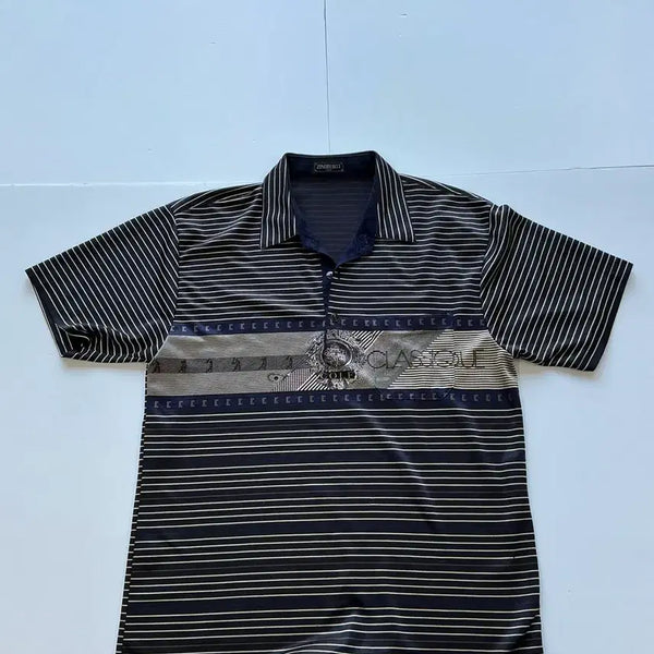 [BUNJANG] ZINOBERCCI Men's Striped Polo Shirt Size 100 / ZINOBERCCI 남성 스트라이프 카라티 100