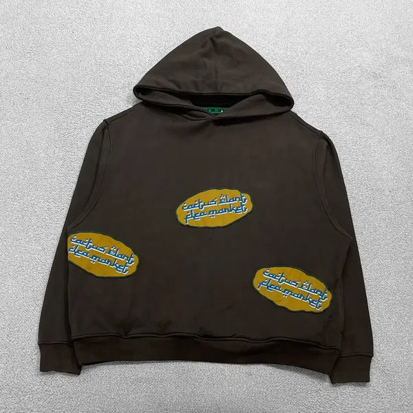[BUNJANG] CPFM Embroidered 'Fish' Hoodie Brown / CPFM 어랍어 자수 후드티 브라운