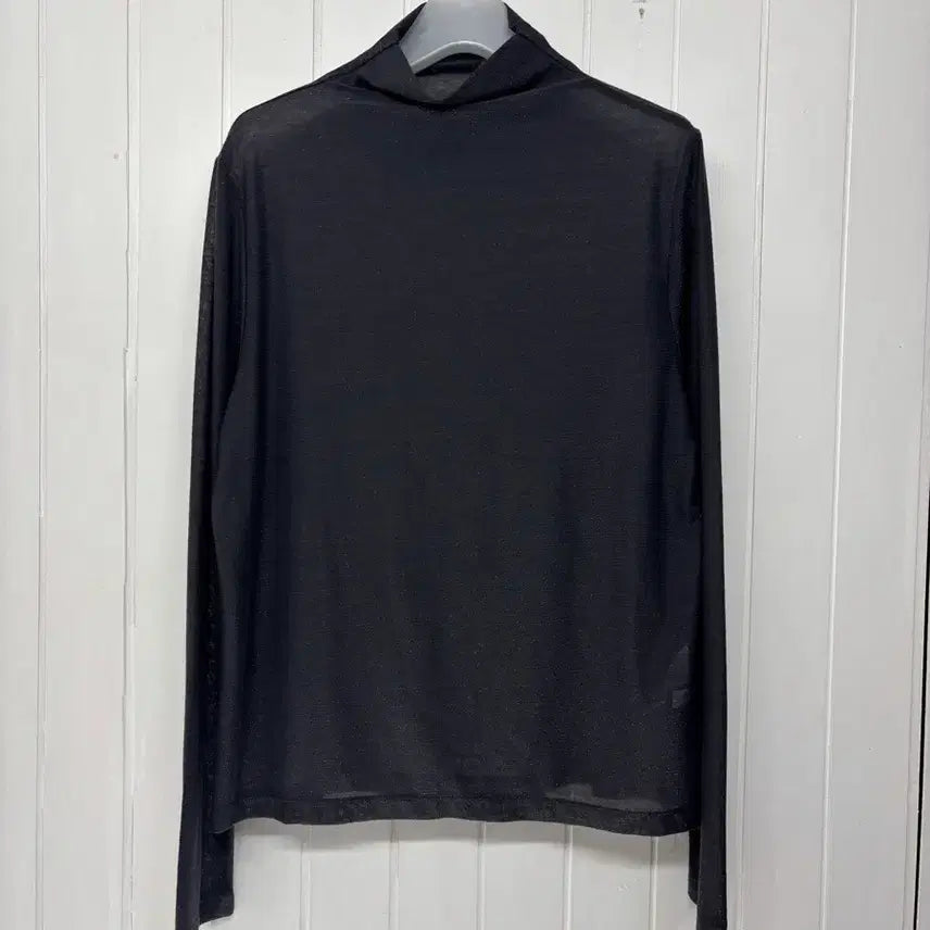 [BUNJANG] Cacharel Charcoal Sheer Turtleneck - Size 95 (Recommended 77) / 새상품 까사렐 차콜 시어 터틀넥 여성95(77)  마