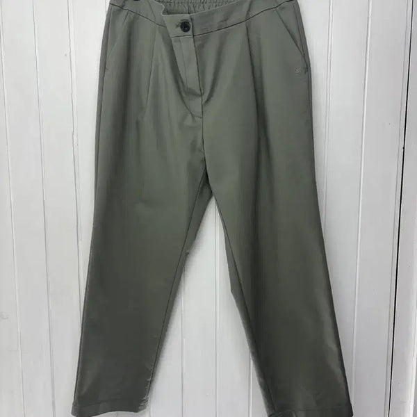 [BUNJANG] Olivia B Khaki Back Slit Banding Slacks / 올리비아비 카키 뒷트임 밴딩 슬랙스 여성L(29-30)  차