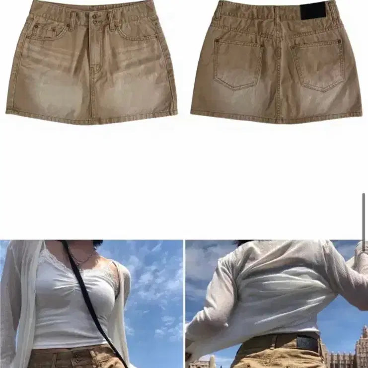 [BUNJANG] Ason Cargo Mini Betty Skirt Beige M / [새상품]애즈온 ASON 베이지 카고 미니 베티스커트 M(오네 멀로이)