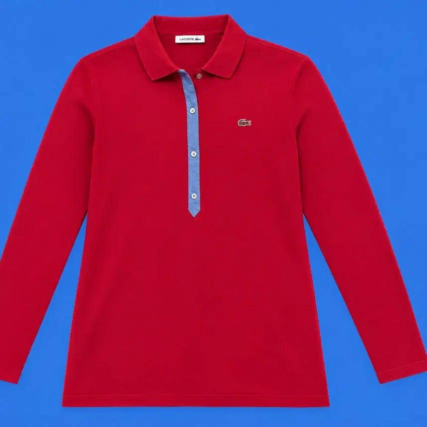 [BUNJANG] Lacoste Women's Long Sleeve Polo Knit Shirt Size 36 (S-M) / 라코스테 여성 긴팔 카라티 S-M 니트 36사이즈