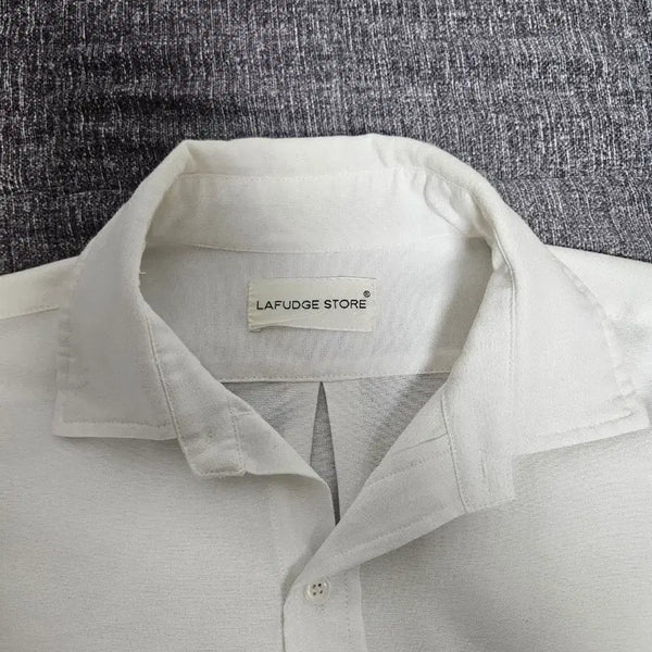 [BUNJANG] La Fiel Stor White Short Sleeve Shirt L / 라퍼지스토어 화이트 반팔셔츠 L