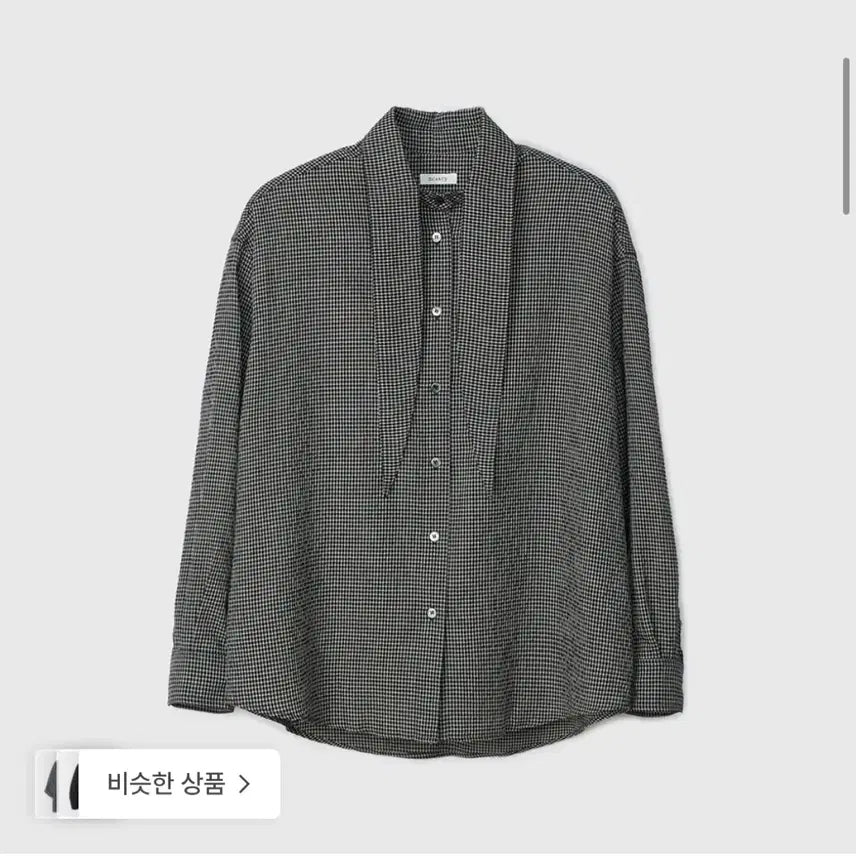 [BUNJANG] Necessary Soft Check Tie Shirt / 네세서리 소프트 체크 타이 셔츠