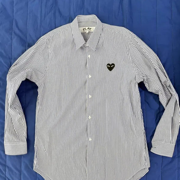 [BUNJANG] Comme des Garçons PLAY Striped Shirt / (새상품)꼼데가르송 플레이 스트라이프 셔츠