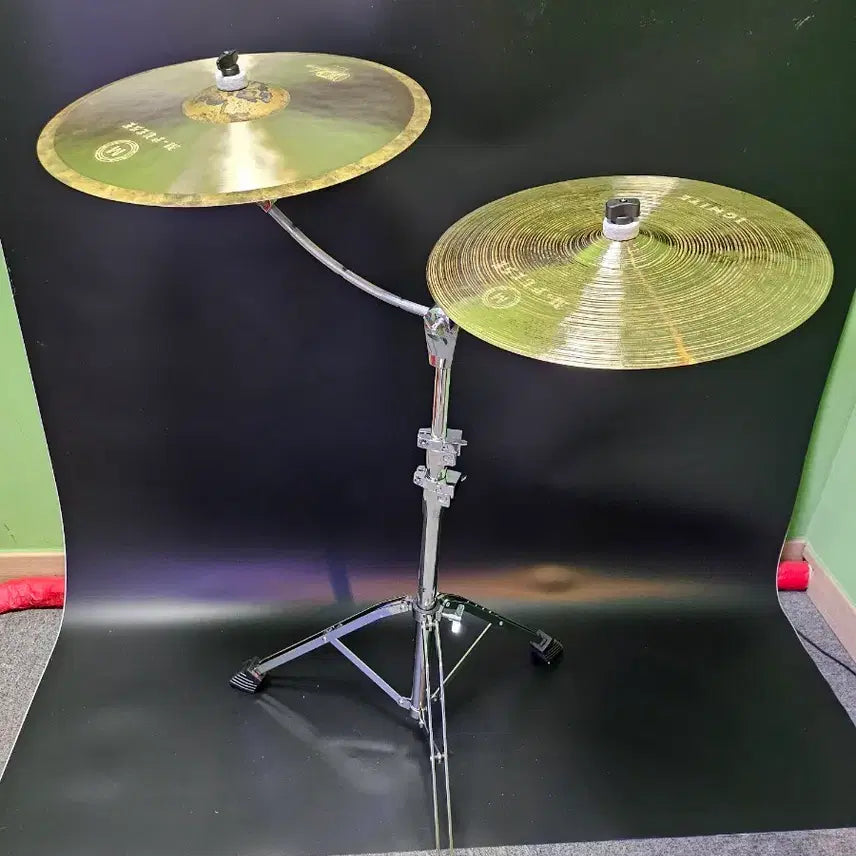 [BUNJANG] U-Shaped Cymbal Stand with Dual Clip Mount / U자형 투심벌클립 장착 심벌 스탠드