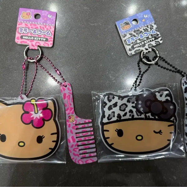 [BUNJANG] Sanrio Hello Kitty Mirror & Comb Keychain Set / 산리오 헬로키티 거울+빗 키링 세트