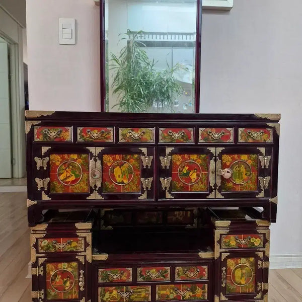 [BUNJANG] Han Chun-seop Intangible Cultural Heritage Hwagakjang Cabinet / 한춘섭 무형문화재 문갑  화각장 고가구