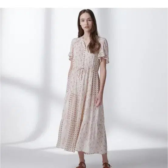 [BUNJANG] Thursday Island Full Open Pattern Mix Dress / 써스데이아일랜드 풀오픈패턴믹스원피스