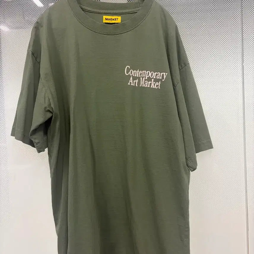 [BUNJANG] MARKET Short Sleeve T-Shirt Khaki XL / MARKET 반팔티 카키