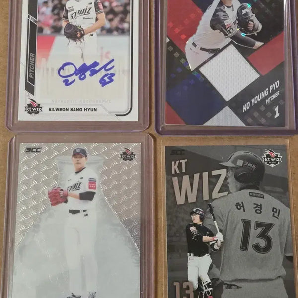 [BUNJANG] KT Wiz Player Cards Set (4 Types) / KT 위즈 선수 카드 4종 세트