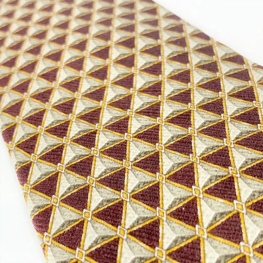 [BUNJANG] Nina Ricci Triangle Retro Silk Necktie / NINA RICCI 니나리치 트라이앵글 레트로 실크 넥타이 A692