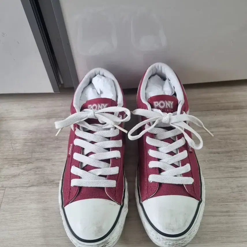 [BUNJANG] Pony 72 Burgundy Sneakers Size 250 / 포니72버건디 스니커즈 250 상태A