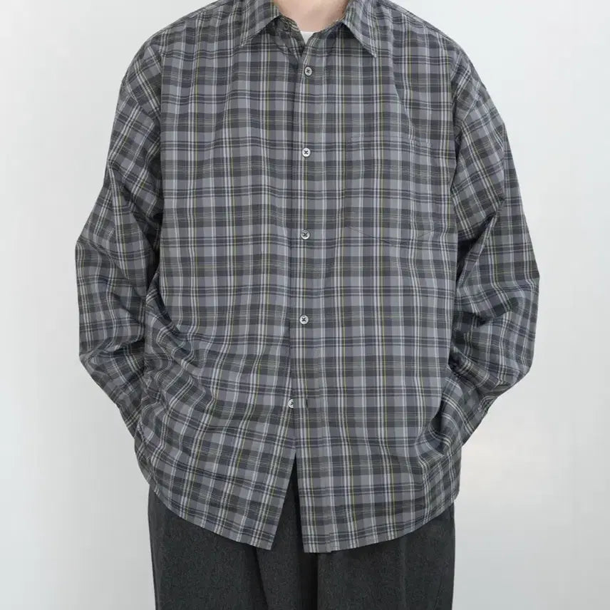 [BUNJANG] Freshservice Madras Check Shirt Grey L / freshservice 프레쉬서비스 마드라스셔츠 grey L