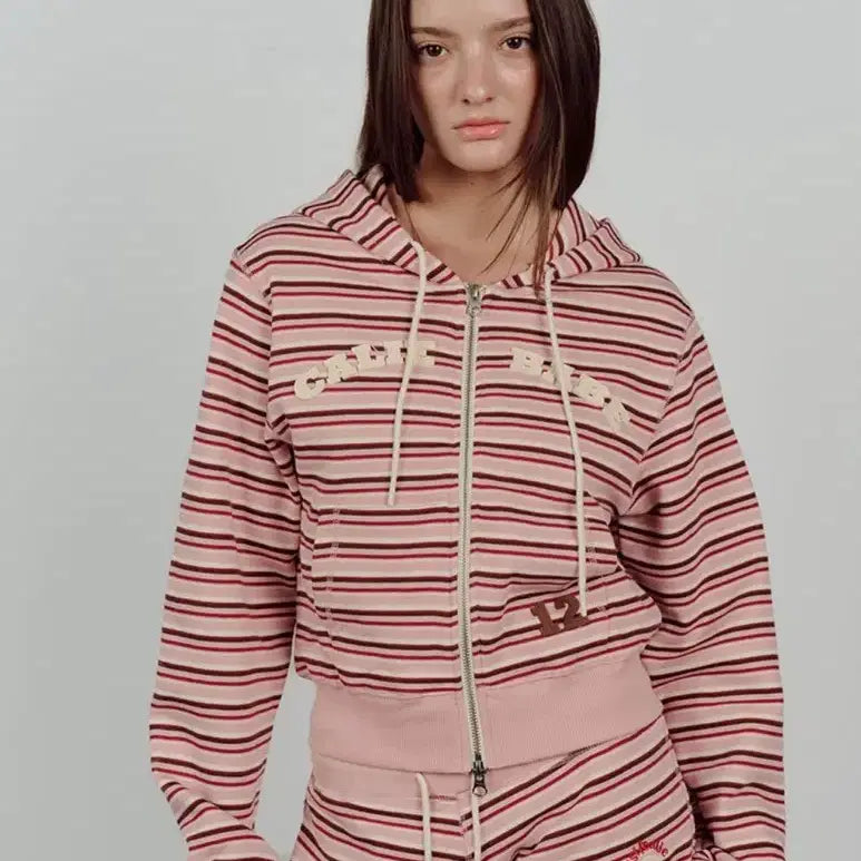 [BUNJANG] as if hello bebe stripe hood + shorts set / 에즈이프켈리 bebe stripe
