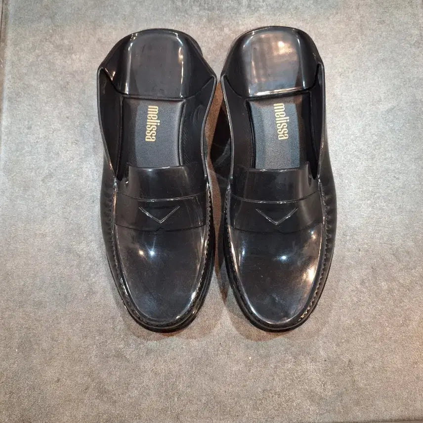 [BUNJANG] Melissa Black Penny Loafer Mule Slip-on Shoes / 멜리사  블랙 페니 로퍼 뮬슬립온