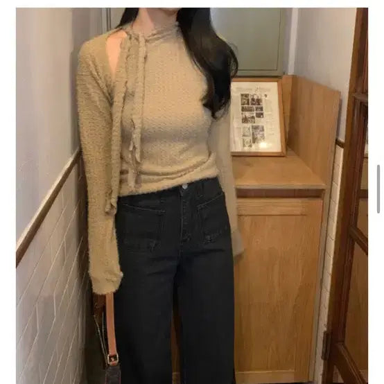 [BUNJANG] Beige Bolero Set / 볼레로 세트 베이지