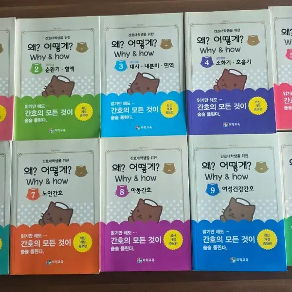 [BUNJANG] Why & How Nursing Series Complete Set / 간호 도서 Why & How 어떻게 왜 시리즈 전권 세트 [거의 새책]