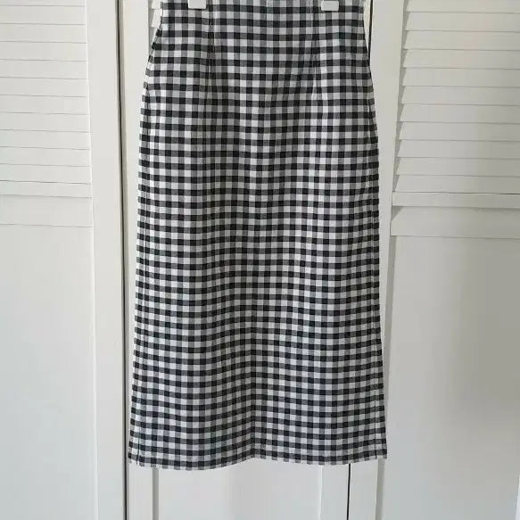 [BUNJANG] Choi Hwa-jung Kingham Check Long Skirt / 최화정 킹엄체크 롱스커트  새제품