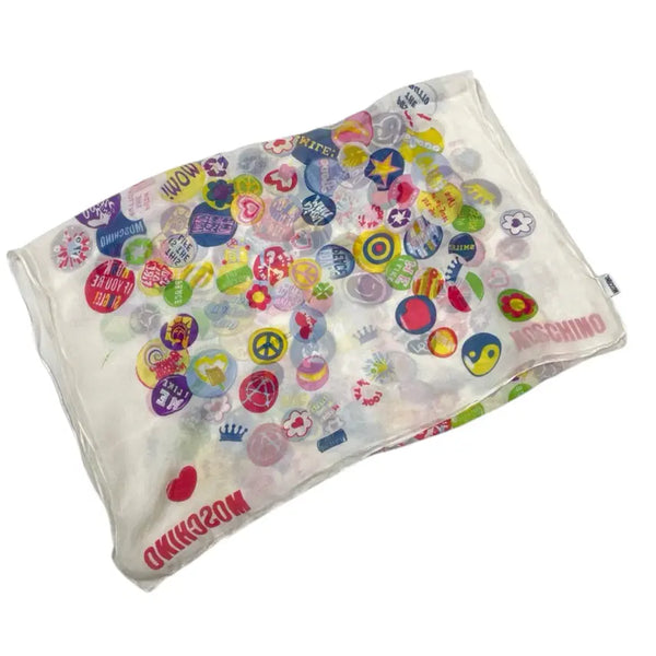 [BUNJANG] Moschino Multi-Pattern Silk Scarf / 모스키노 Moschino 멀티패턴 실크 스카프