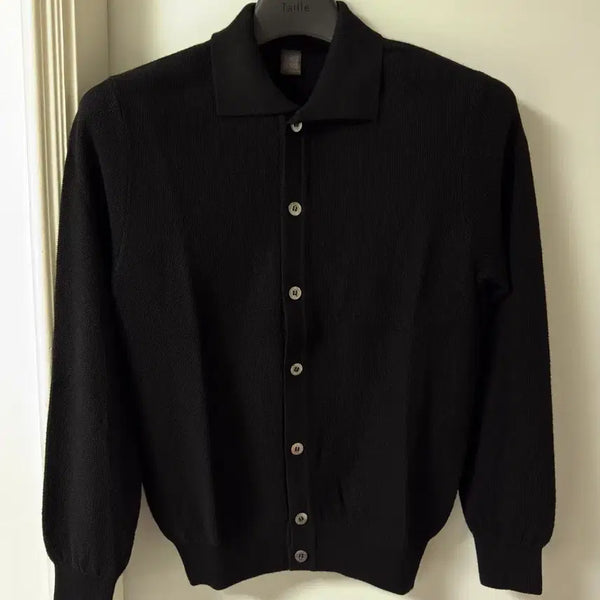 [BUNJANG] Eolro Kara Knit Cardigan Black / 이올로 카라니트 가디건 M 블랙