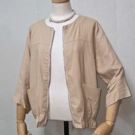 [BUNJANG] The I am the Mother Linen Zip-Up Jacket / 더아아잗 린넨 집업자켓