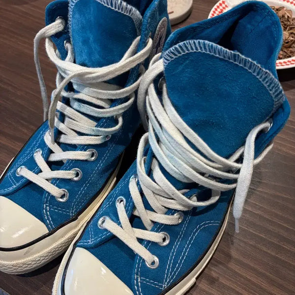 [BUNJANG] Converse Chuck Taylor High Suede Blue Sneakers / 컨버스 척테일러 하이 스웨이드블루