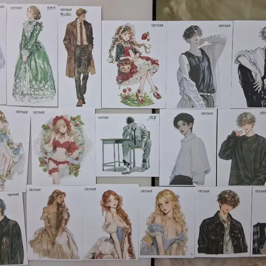 [BUNJANG] Nakwon Atelier Character Sticker Set (17 pcs) / [낙원] 인물 스티커 17장