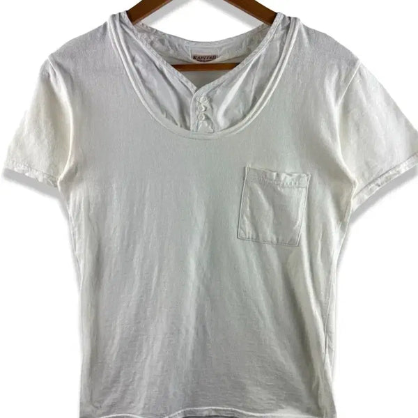[BUNJANG] Kapital Henry Neck Layered T-shirt / 캐피탈 Kapital 헨리넥 레이어드 티셔츠3373