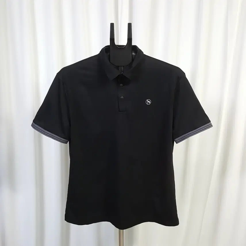 [BUNJANG] Adabat Men's Functional Golf Short Sleeve Black Size 105 / 24년 아다바트 남성 기능성 골프 카라 반팔 블랙 105 오일장 0331