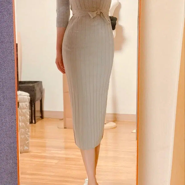 [BUNJANG] Mood Nine Knit Dress / 무드나인 니트원피스