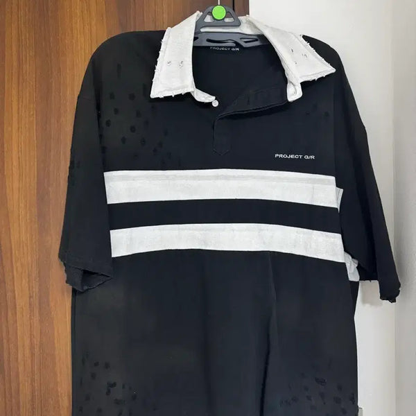 [BUNJANG] Project GR Polo Black Short Sleeve T-Shirt / 프로젝트 gr 폴로 블랙반팔 2