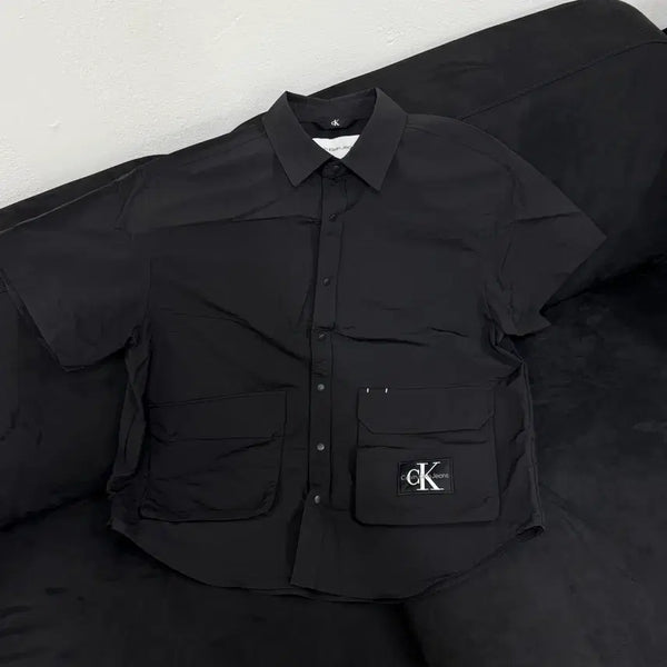 [BUNJANG] Calvin Klein Nylon Pocket Short Sleeve Shirt / [S] 캘빈클라인 나일론 포켓 반팔셔츠