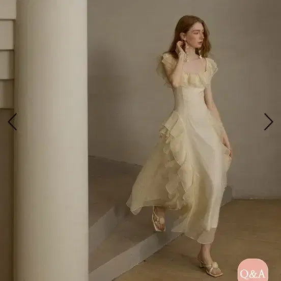 [BUNJANG] SintDen Lumiere Ruffle Long Dress / 신스덴 루미에르 러플 롱원피스