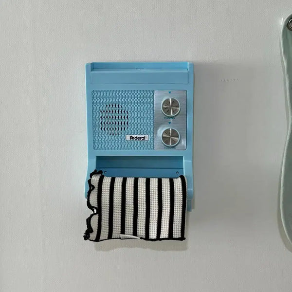 [BUNJANG] 1980s Vintage Radio Wall Mount Kitchen Tissue Holder / 1980년대 빈티지 라디오 벽걸이 주방 휴지걸이