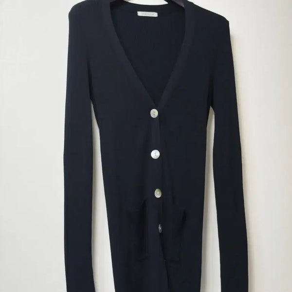 [BUNJANG] Slim Fit Mother of Pearl Button Cardigan / 슬림핏 자개단추 가디건