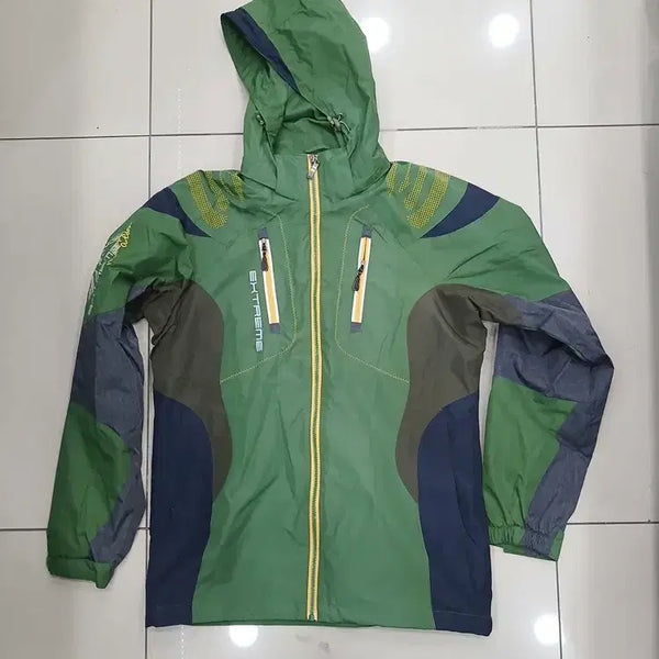 [BUNJANG] Green Windbreaker Hiking Leisure Jumper Size 95 / 녹색 95사이즈 바람막이 등산 레져 점퍼 중고 봄가을 중고 가슴54총71