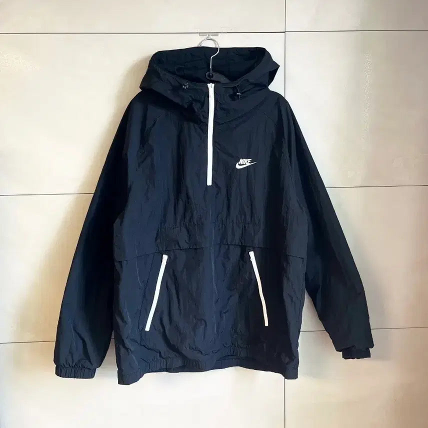 [BUNJANG] Nike NSW Woven Anorak Windbreaker Black / 나이키 NSW 우븐 아노락 바람막이 블랙 [L]
