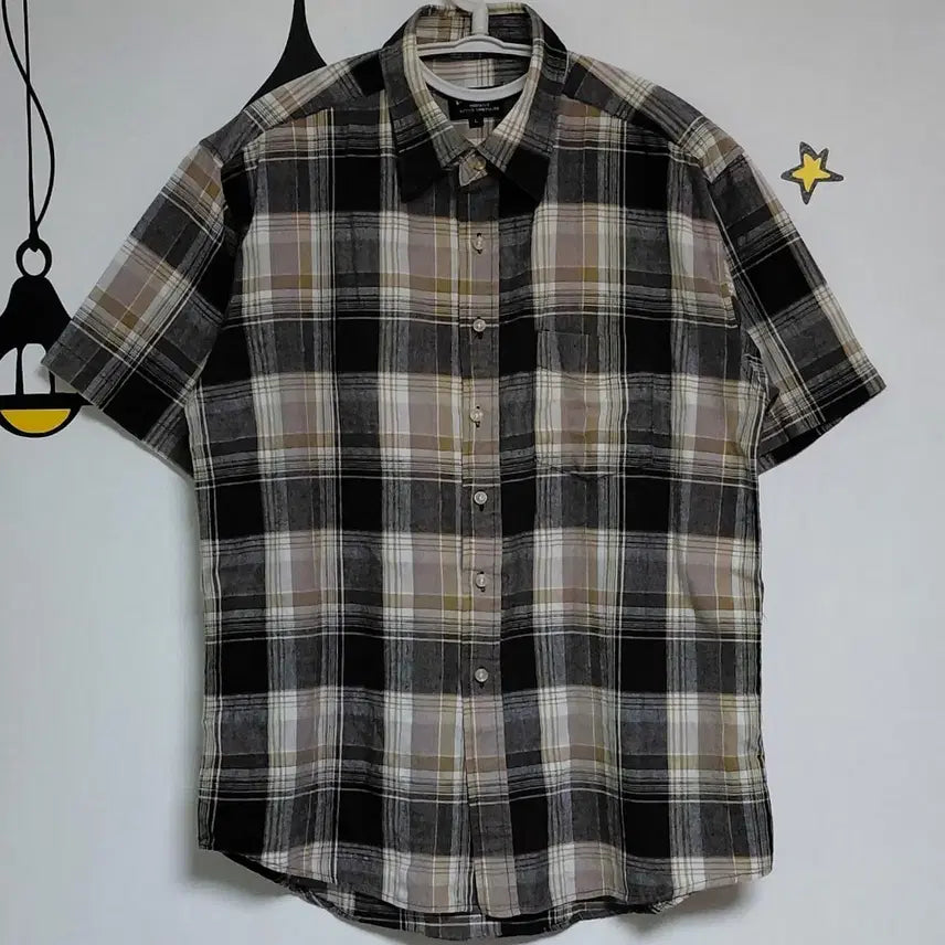 [BUNJANG] THIRD ROW Vintage Multi Check Short Sleeve Shirt L / [L] THIRD ROW 빈티지 멀티 체크 반팔 셔츠 (면 100%)