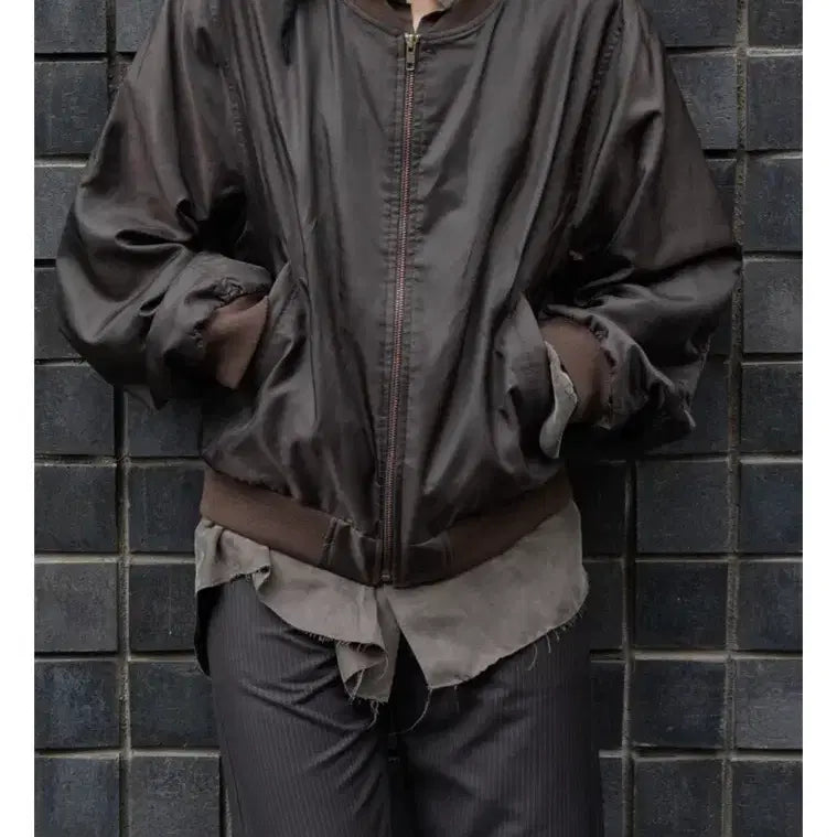 [BUNJANG] MODULE MA-1 Cupro Bomber Jacket / 2 size] 머듈 ma-1 (fin) 큐프라
