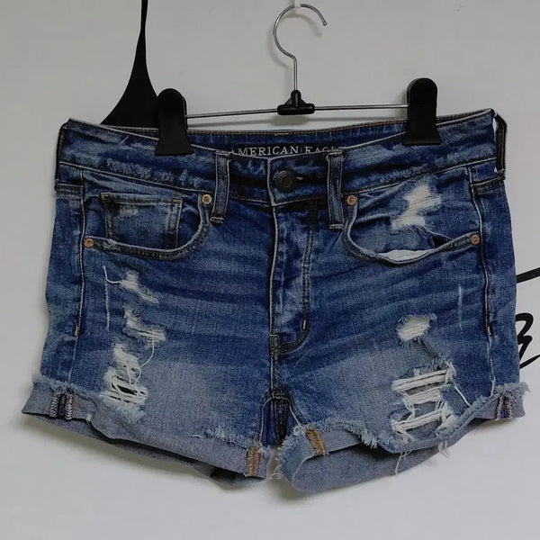 [BUNJANG] American Eagle TOMGIRL Distressed Denim Shorts (US 2) / 아메리칸 이글 톰걸 디스트로이드 데님 반바지 (US 2)