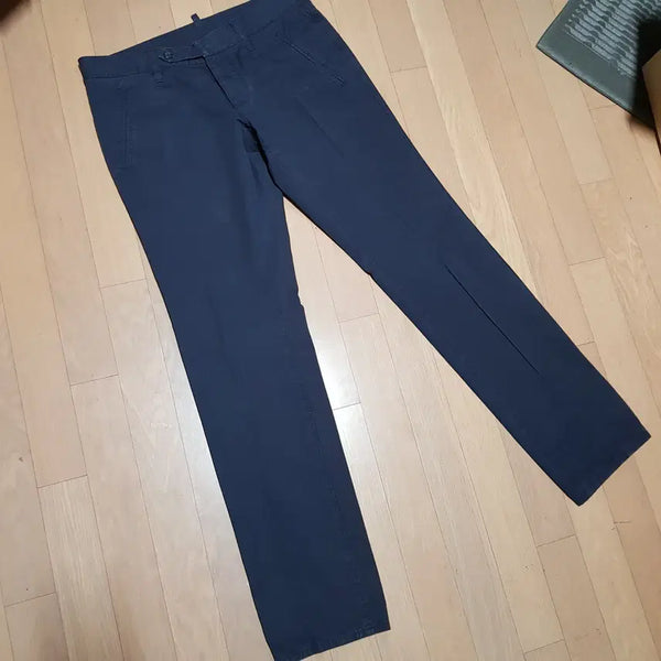 [BUNJANG] Dsquared2 Garment Dyed Chino Cotton Pants Navy / 32 33 / 디스퀘어드2 /가먼트다잉 치노 면바지/네이비/2-519라