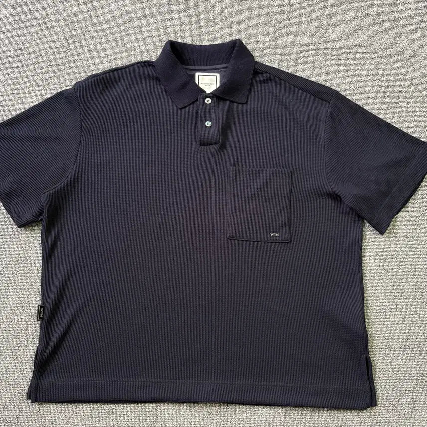 [BUNJANG] Wooyoungmi Navy Casual Summer Polo T-Shirt / 우영미  카라티  네이비  캐쥬얼 여름