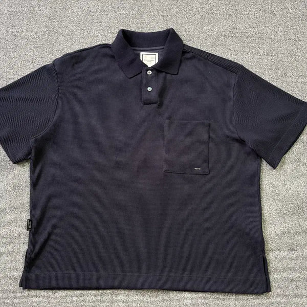 [BUNJANG] Wooyoungmi Navy Casual Summer Polo T-Shirt / 우영미  카라티  네이비  캐쥬얼 여름