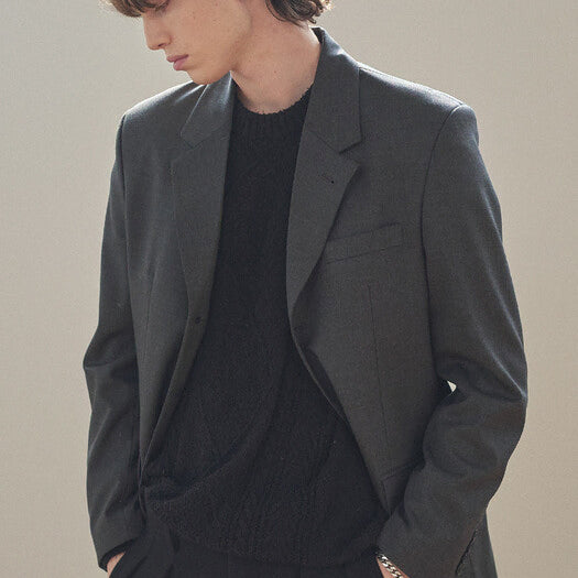 [BUNJANG] ASPEV Shelby Three-Button Wool Suit Set-up / 애습 그레이 울수트 셋업 셸비 쓰리버튼