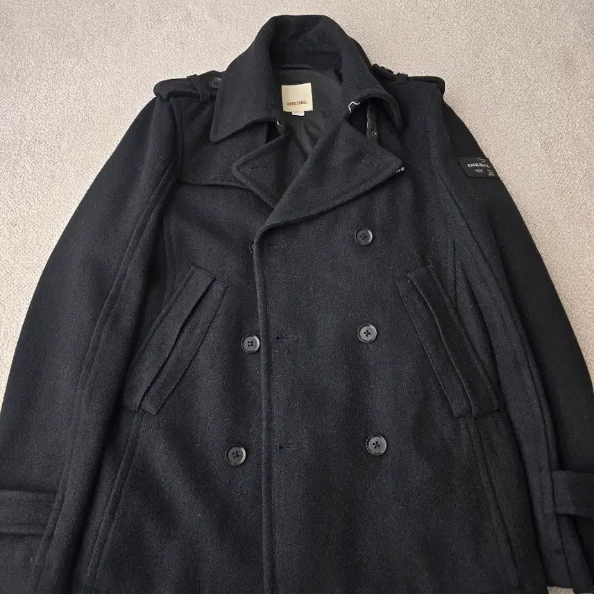 [BUNJANG] Diesel Black Peacoat L / 디젤 블랙 피코트 L