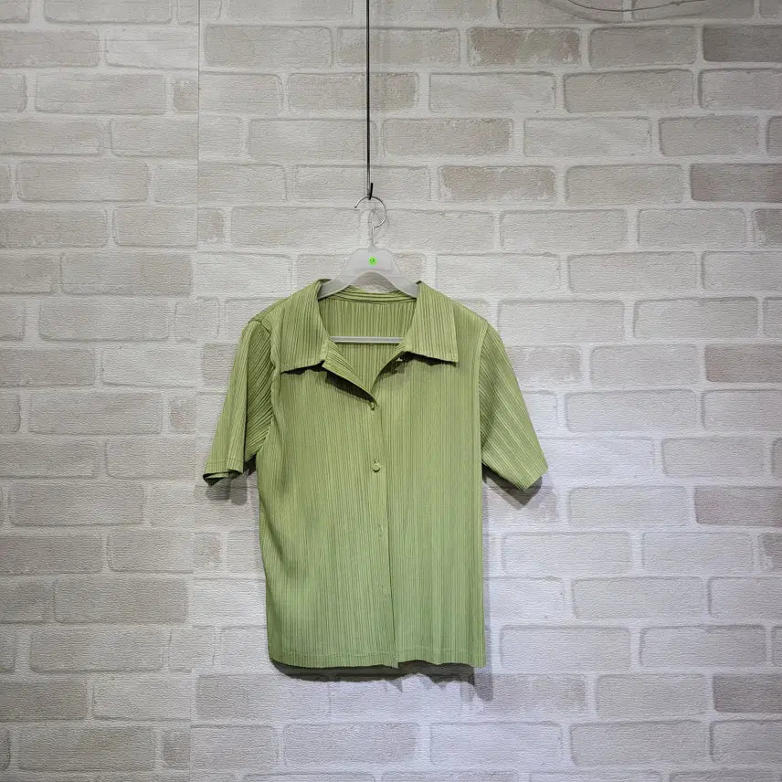 [BUNJANG] Pleated Shirt Free Size / ㅊ14 플리츠 셔츠 F